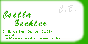 csilla bechler business card